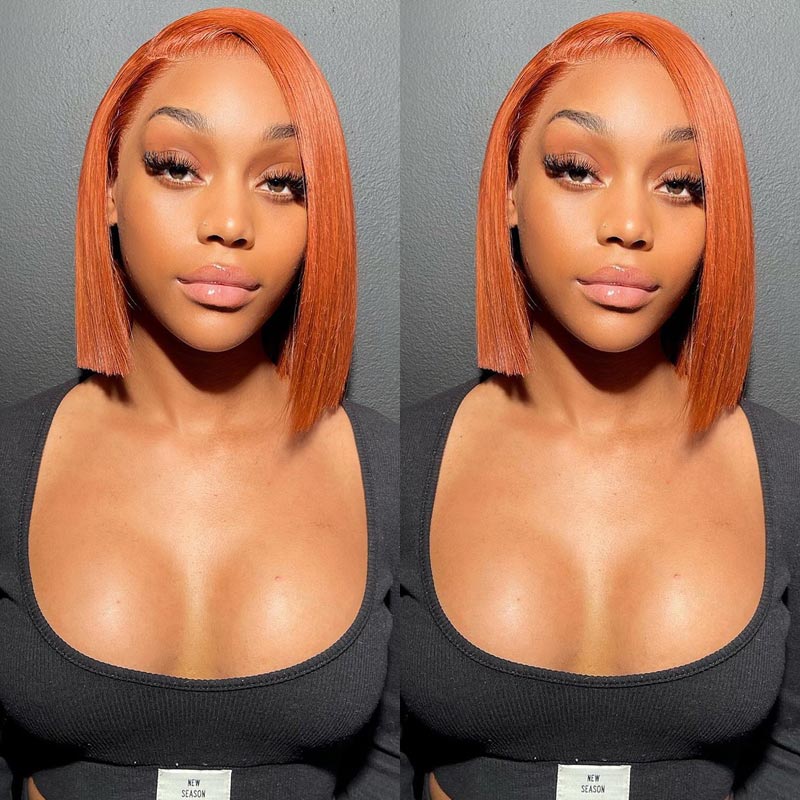 13x4-4x4-lace-frontal-Wig-Ginger-Orange-color-Human-Hair-Wig