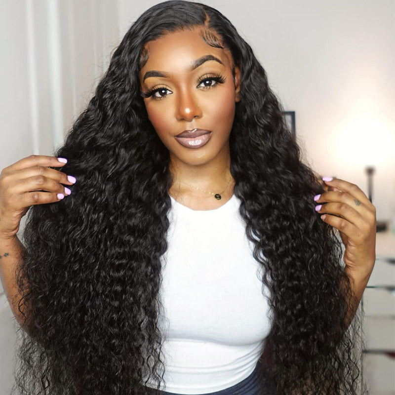 Long Straight Hair 13x4 HD Lace Frontal Wigs Pre-Plucked Body Wave/Water Wave 100% Human Hair Wig