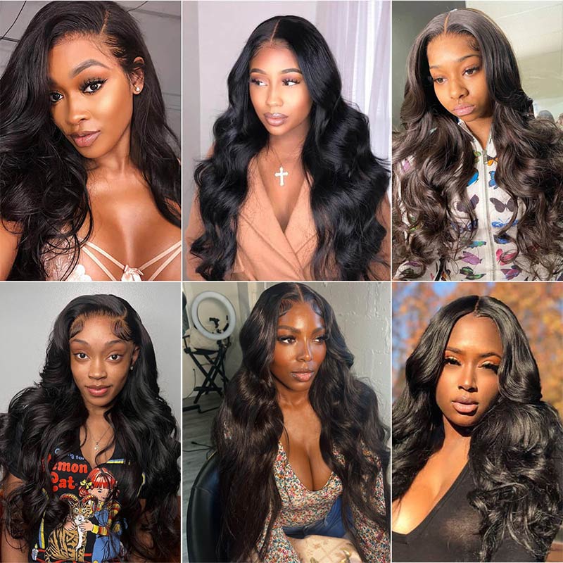 Body Wave 4x4 HD Lace Closure Wigs Brazilian Virgin Human Hair Pre Plucked With Baby Hair-Alididihair