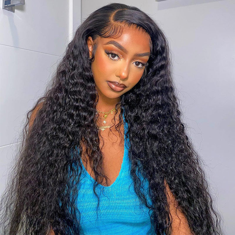 Brazilian Deep Wave 4x6 Pre Cut HD Lace Wig Wear & Go Glueless Pre Plucked Real Human Hair Wig-Alididihair