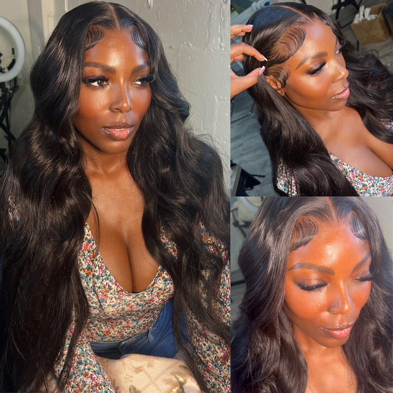 Long Straight Hair 13x4 HD Lace Frontal Wigs Pre-Plucked Body Wave/Water Wave 100% Human Hair Wig