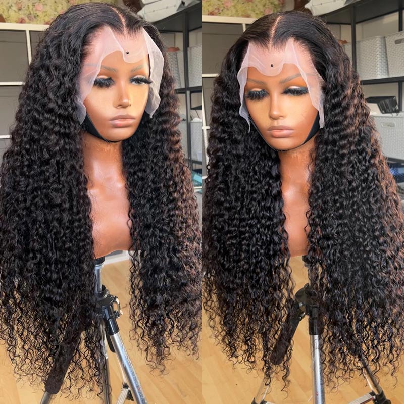 Flash Sale:13x4 Curly Lace Front Wigs Human Hair HD Transparent Lace Frontal Wig