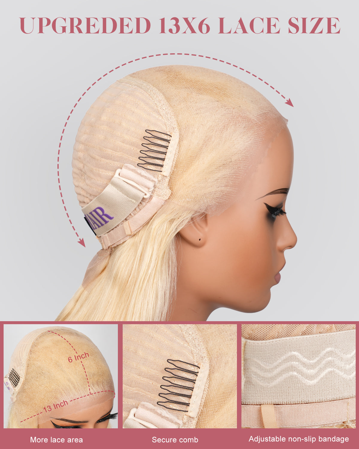 613 Blonde Body Wave 13x6 HD Transparent Lace Frontal Wig Pre Plucked Human Hair-AlididiHair