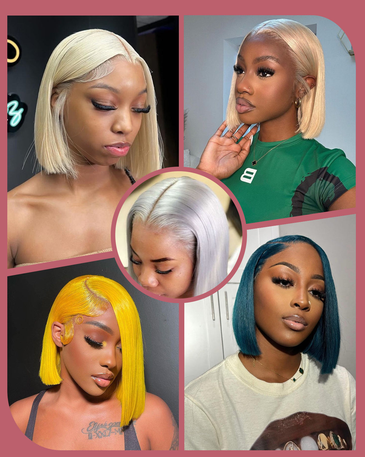 Alididi 613 Blonde Bob Wig Human Hair Straight 13x6 Transparent Lace Front Wigs Human Hair Pre Plucked Glueless Short Bob Wig human hair 180% Density 613 bob wigs for black women