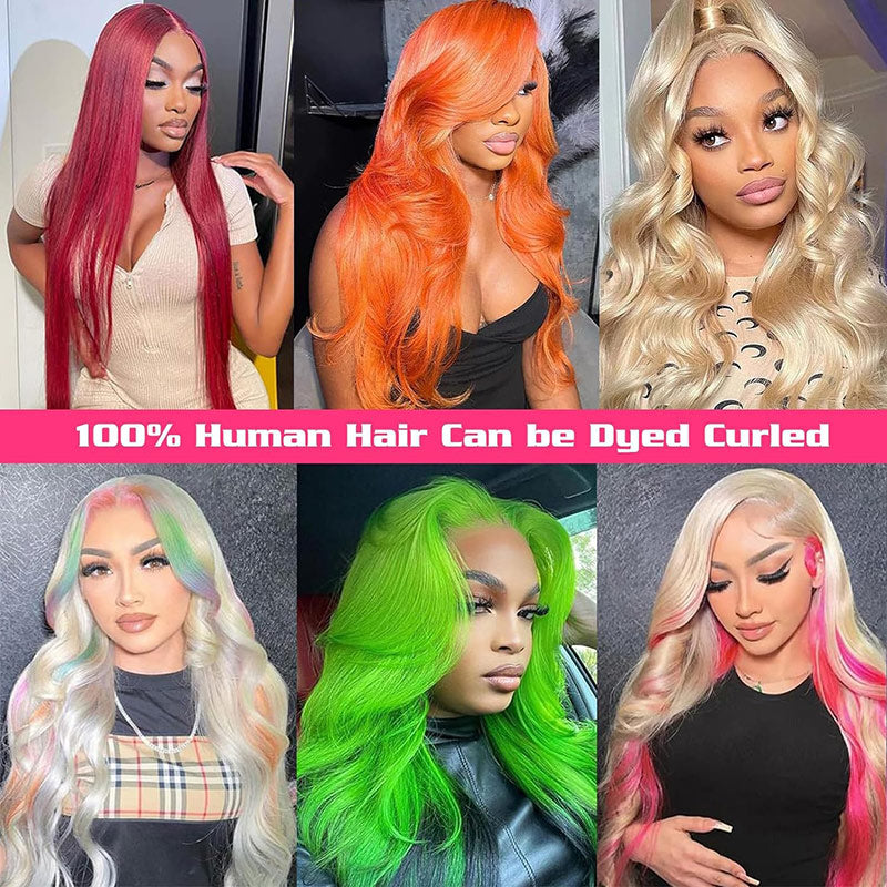 40 Inch 613 Blonde Wig 180% Density 13x4 Body Wave HD Transparent Lace Frontal Wigs  Human Hair Pre Plucked With Baby Hair
