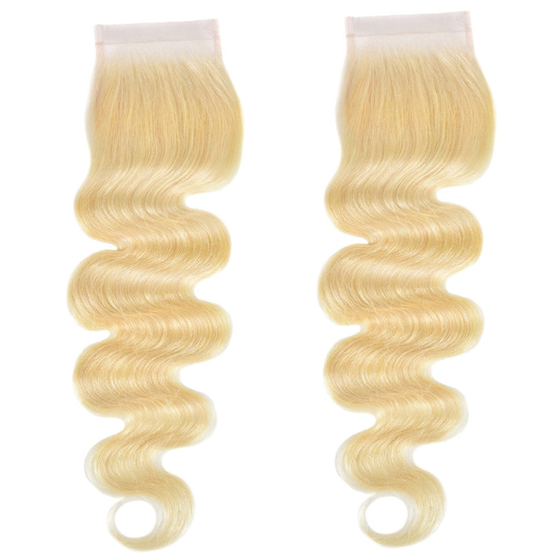 Alididi 613 Honey Blonde Body Wave 3 Bundles With 4x4 Closure Human Hair