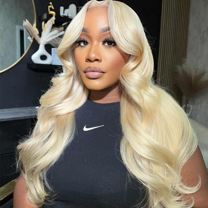 {Super Deal} Alididi Body Wave #613 Blonde 4x6 Wear Go Wig/13x4 HD Transparent Lace Front Wig Human Hair Pre Plucked