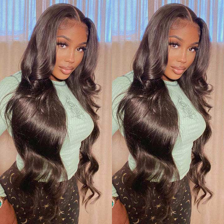 Long Straight Hair 13x4 HD Lace Frontal Wigs Pre-Plucked Body Wave/Water Wave 100% Human Hair Wig