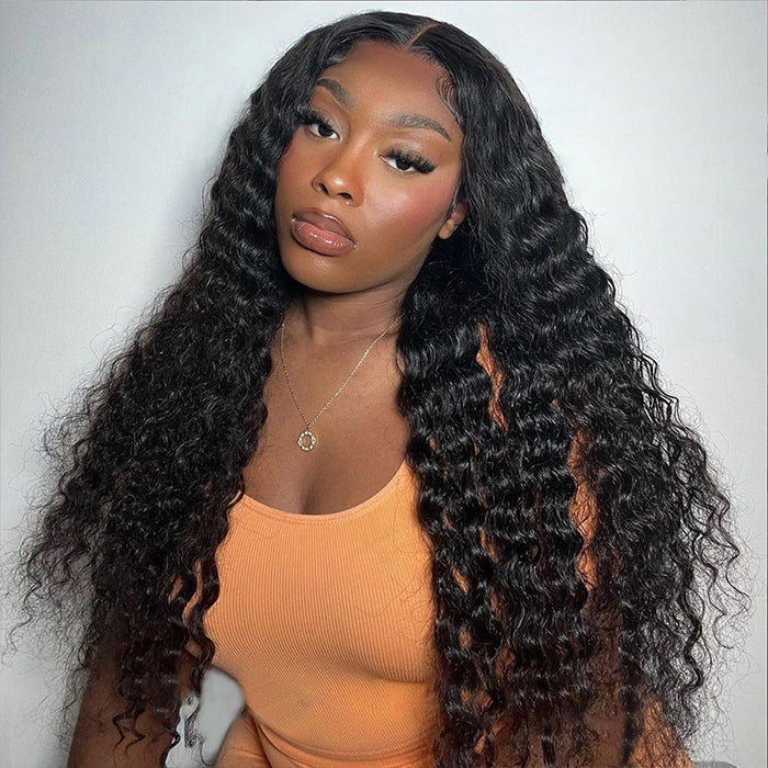 Brazilian Deep Wave 4x6 Pre Cut HD Lace Wig Wear & Go Glueless Pre Plucked Real Human Hair Wig-Alididihair