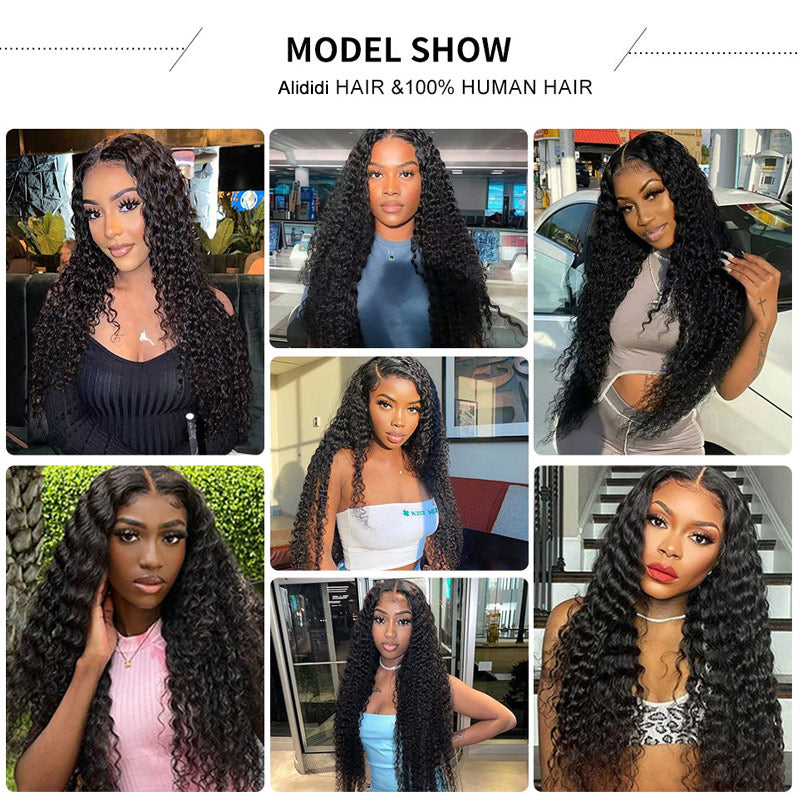 Brazilian Deep Wave 4x6 Pre Cut HD Lace Wig Wear & Go Glueless Pre Plucked Real Human Hair Wig-Alididihair