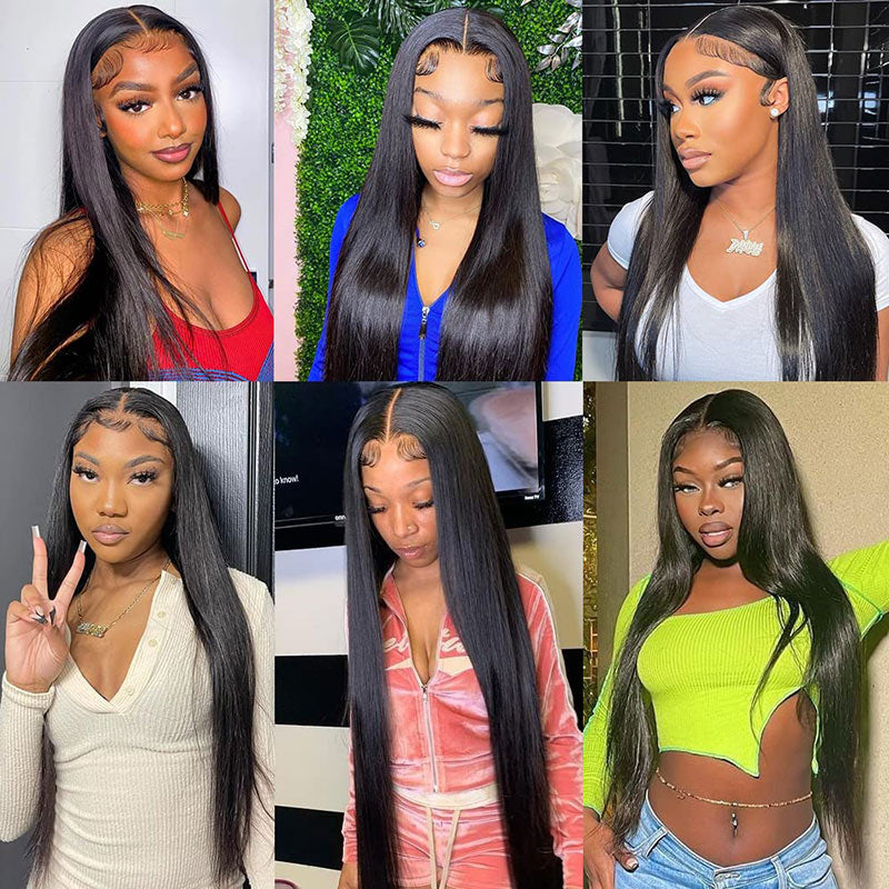 Flash Sale:Straight Hair 5x5 HD Lace Closure Wigs Brazilian Virgin Human Hair Wigs-Alididihair