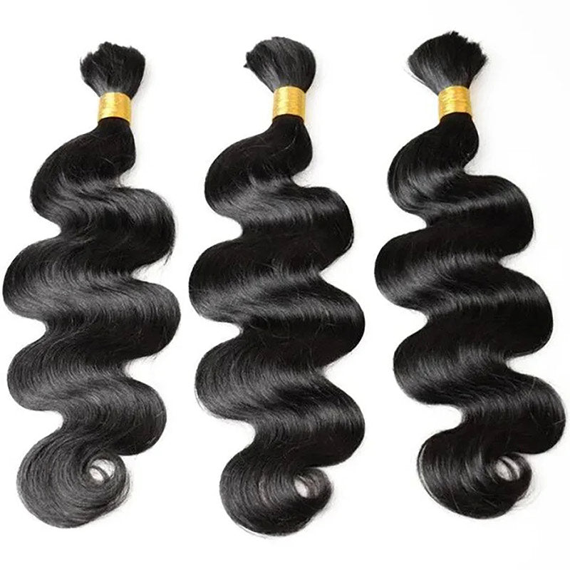 Bulk Hair For Braiding Human Hair No Weft Micro Braids Extension Hair Body Wave Bulk Virgin Human Hair (50g/Bundles)