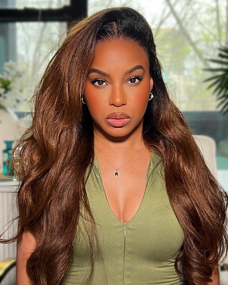 Kinky-Straight-Hair-Wig-1B-Chestnut-Color-13x4-HD-Transparent-Lace-Front-Wig-Pre-Plucked-Hairline-Real-Human-Hair-Wig