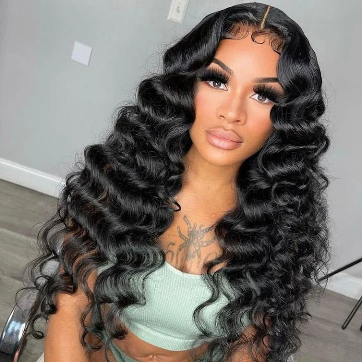 Loose Deep Wave Wig 13x4 HD Lace Front Wigs Glueless Brazilian Virgin Human Hair Wig-Alididihair