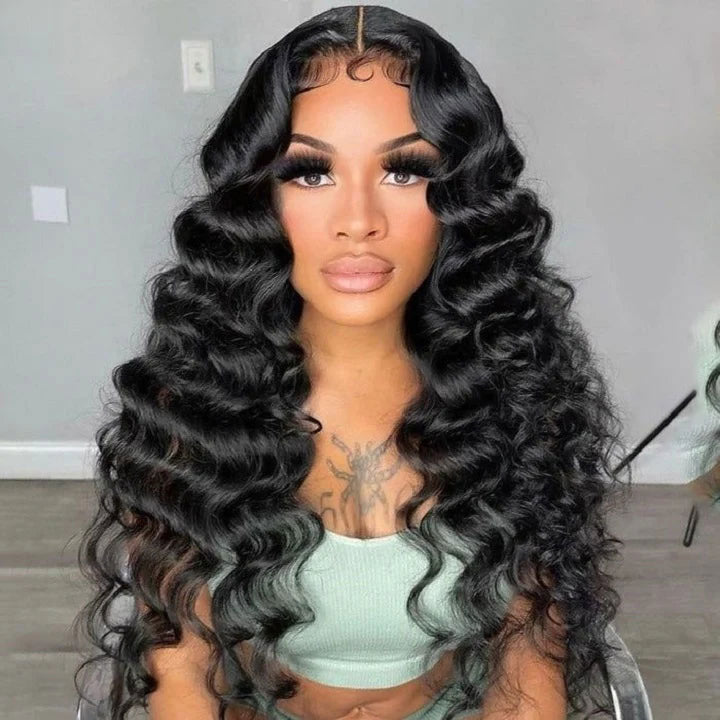 Loose Deep Wave Wig 13x4 HD Lace Front Wigs Glueless Brazilian Virgin Human Hair Wig-Alididihair