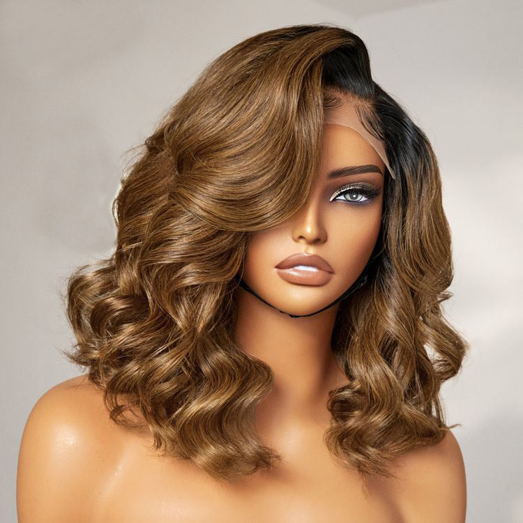 Loose Wave Ombre  Blonde Wig 13x4 HD Transparent Lace Frontal Pre Plucked Human hair Wig-Alididihair