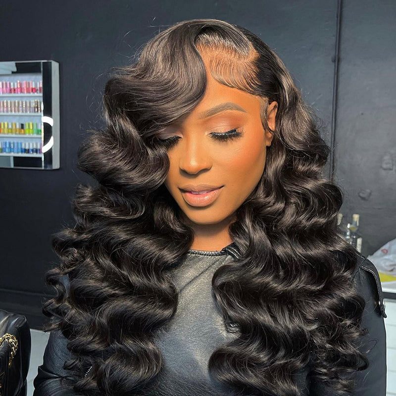Loose-Wave-Transparent-Lace-Pre-cut-Lace-Frontal-Wig-Human-Hair-Wig-Natural-Black-Color-alididihair