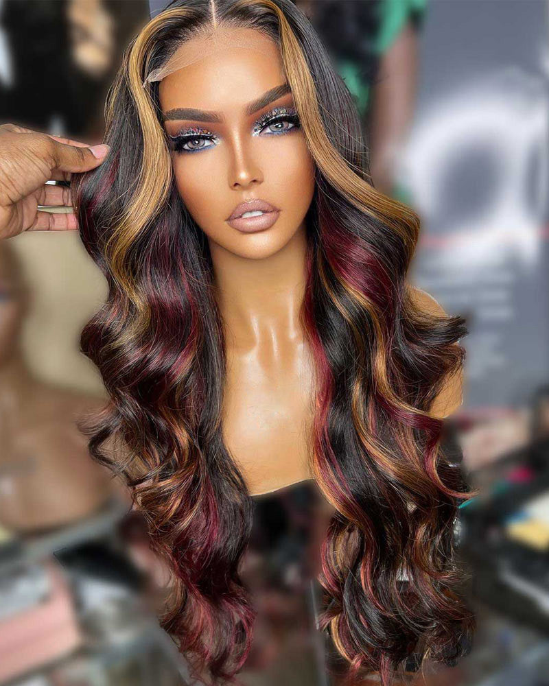 Nadula-Hair-Black-With-Red-_-Blonde-Highlights-13x4-Lace-Front-Red-And-Blonde-body-wave-Multi-Color-Wig