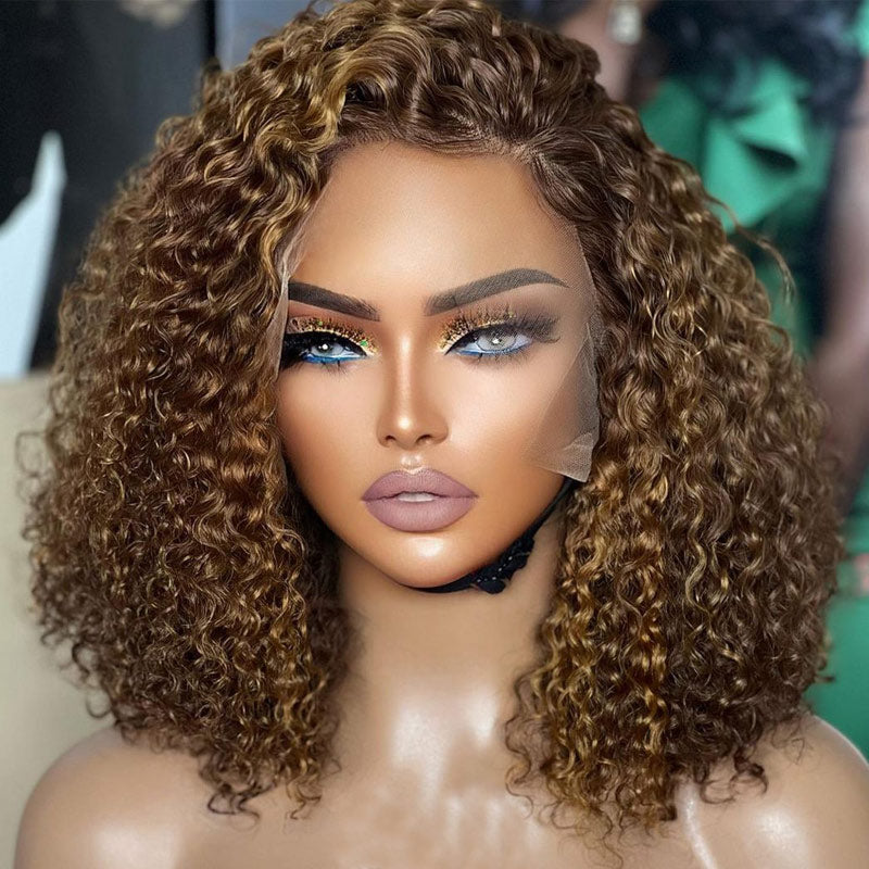 Ombre-Brown-13x4-HD-Lace-Closure-Deep-Curly-Bob-Wig-Glueless--Invisible-Lace-Human-Hair-Bob-Wigs