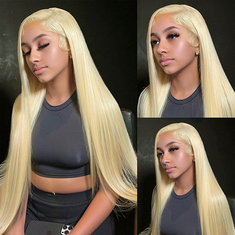 Body Wave/Straight Hair 613 Wig 360 HD Lace Front Wig Pre Plucked Blonde Human Hair Wigs-Alididihair