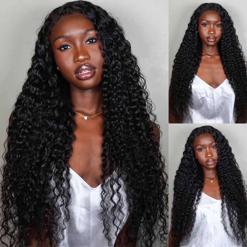 {Super Deal} $199=30" Alididi 13x4 HD Transparent Lace Frontal Wig Water Wave/Deep Wave/ Straight/Body Wave Real Human Hair Wigs  (No Code Available)