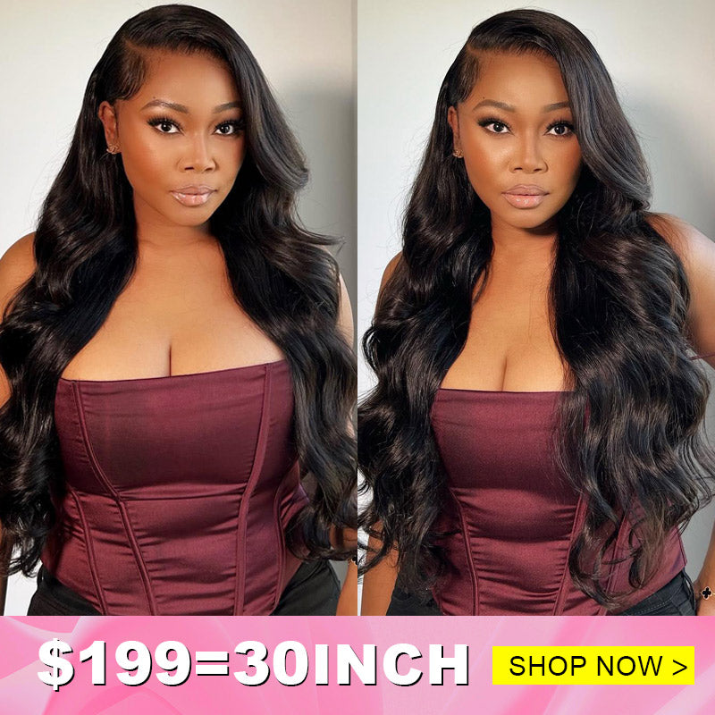 {Super Deal} $199=30" Alididi 13x4 HD Transparent Lace Frontal Wig Water Wave/Deep Wave/ Straight/Body Wave Real Human Hair Wigs  (No Code Available)
