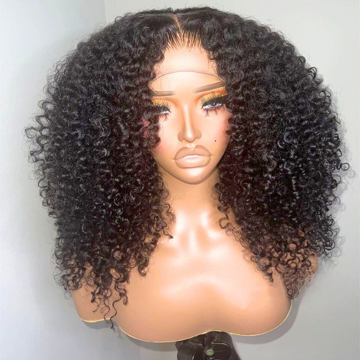 {Super Deal} Short Curly Bob Wig 13x4 Transparent Lace Front Wigs  For Black Women Pre Plucked With Baby Hair Natural Hairline