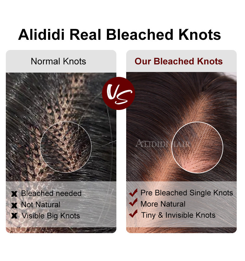 Alididi Curtain Bangs Glueless Swiss HD Lace Wig Loose Body Wave Lace Frontal Wig Chic Retro Single Knots Human Hair Wigs-No Code