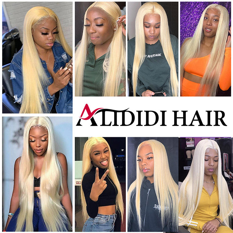Alididi 613 Blonde 3Bundles Long Straight Hair 100% Virgin Human Hair