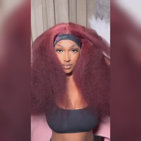 Body Wave Dark 99j Burgundy Wig 13x4 HD Transparent Lace Frontal Wig Pre Plucke Real Human Hair Wigs-Alididihair