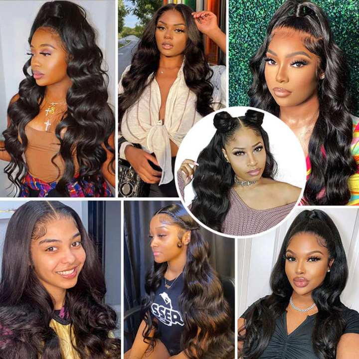 Body Wave 360 Lace Front Wigs Pre Plucked With Baby Hair Real Human Hair Wig-Alididihair