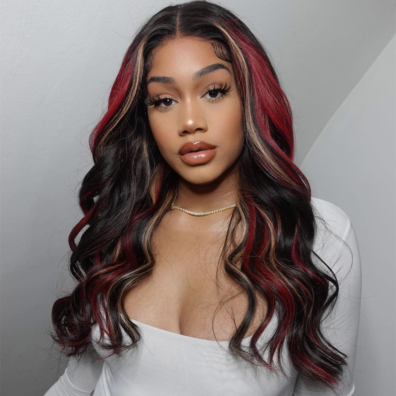 Black-with-Red-_-Blonde-Highlights-13x4-Lace-Front-Human-Hair-Wig