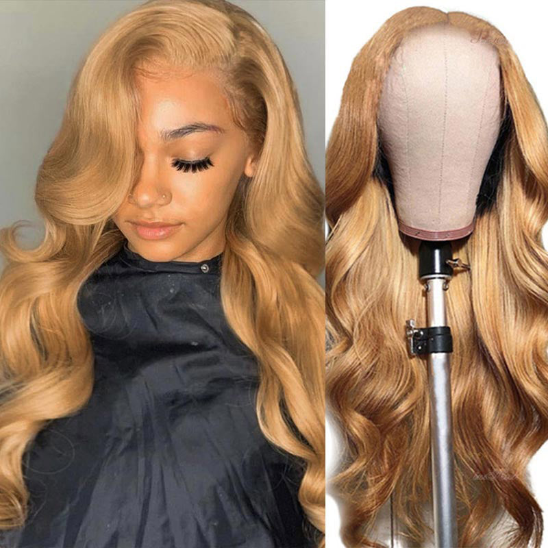 Alididi Body Wave #27 13x4/4x4 HD Transparent Lace Front Wigs Brazilian Body Wave Human Hair