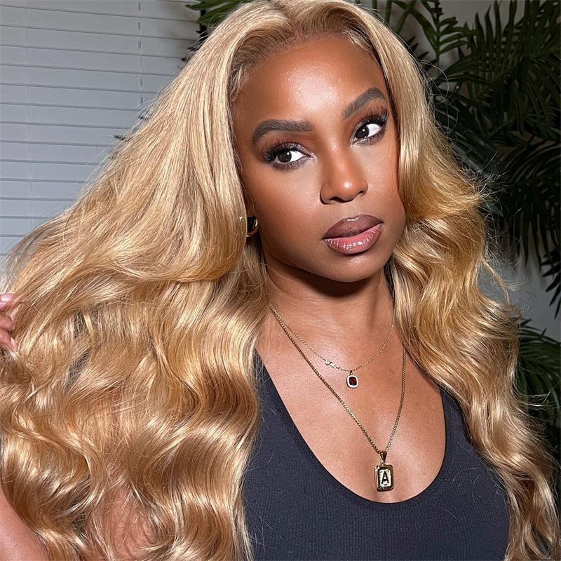 Honey-Blonde-Lace-Front-Wigs-With-Pre-Plucked-Brown-Lace-Front-Human-Hair-Wigs-Ombre-Highlight-Bone-Straight-Hair-Wig