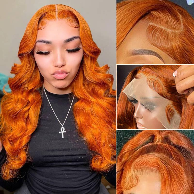 Orange-Ginger-Body-Wave-Lace-Front-Wigs-Human-Hair-13x4-HD-Transparent-Lace-Front-Wigs