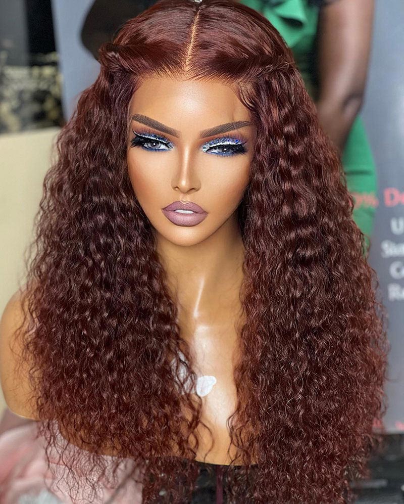 Reddish-Brown-Curly-Lace-Front-Wigs-Human-Hair-13X4-HD-Lace-Front-Wig