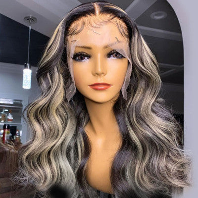 Alididi Black And Blonde Highlight Colored Wig Body Wave Transparent HD 13x4/4x4 Lace Front Wigs Human Hair